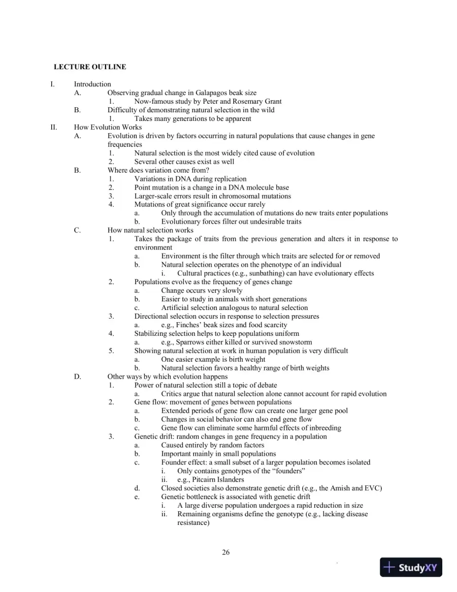 Class Notes for Exploring Biological Anthropology: The Essentials, 4th Edition, page 29