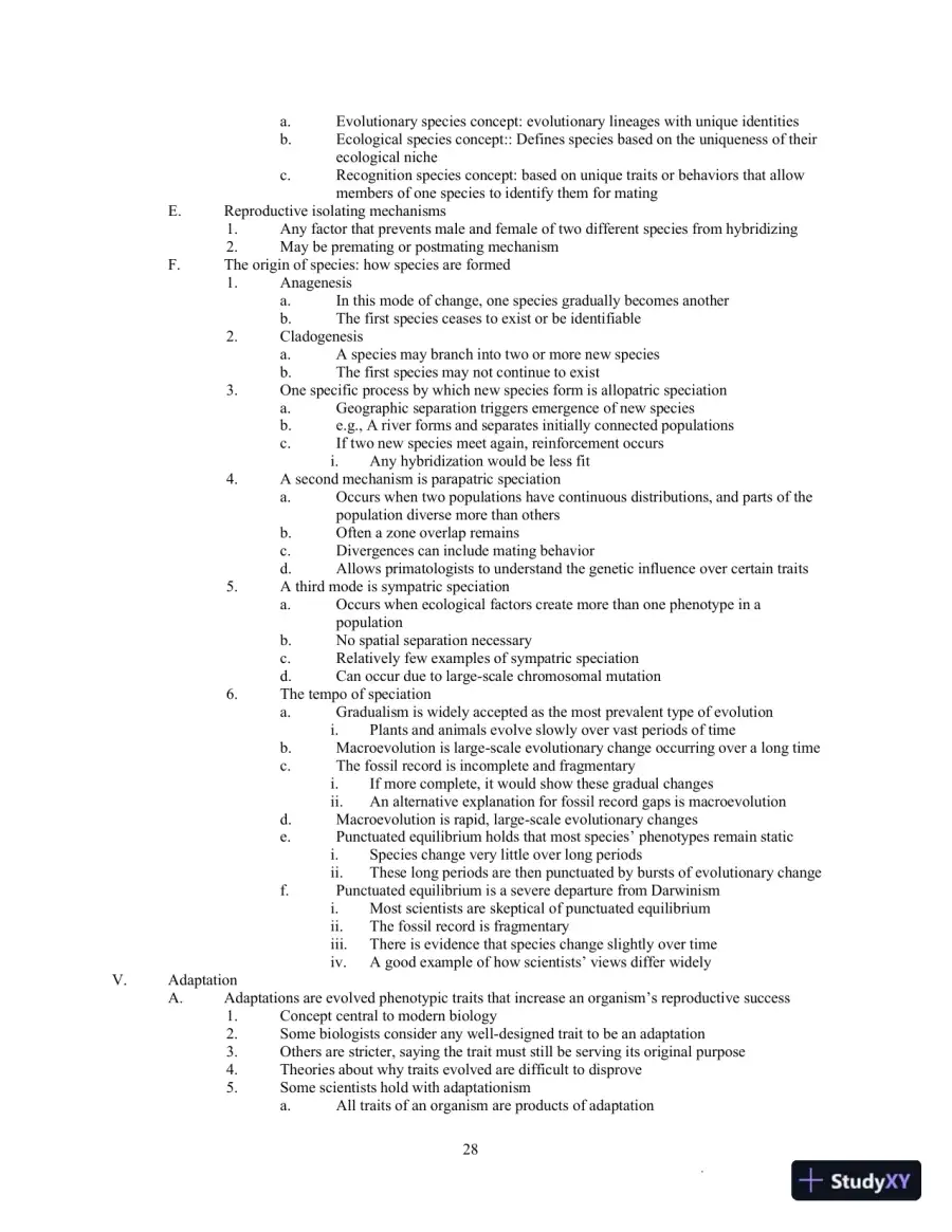 Class Notes for Exploring Biological Anthropology: The Essentials, 4th Edition, page 31