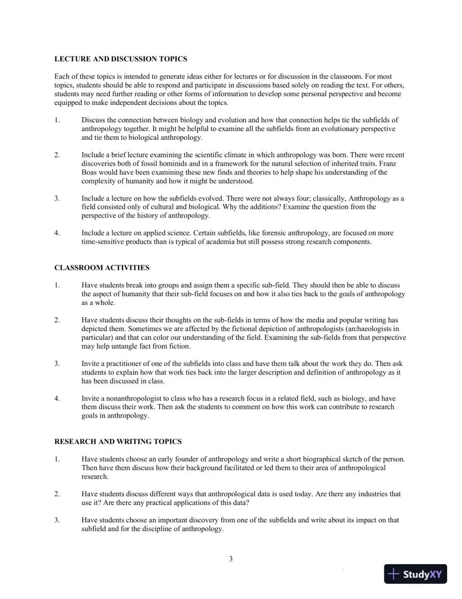 Class Notes for Exploring Biological Anthropology: The Essentials, 4th Edition, page 6