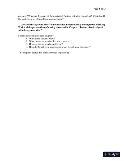 Managing Quality: Integrating the Supply Chain, 6th Edition Solution Manual - Page 6 preview image