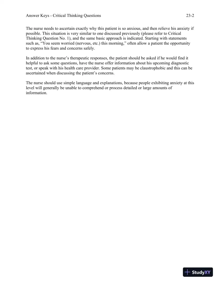 Solution Manual For Foundations and Adult Health Nursing, 8th Edition, page 11