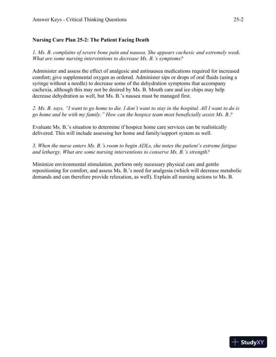 Solution Manual For Foundations and Adult Health Nursing, 8th Edition, page 13