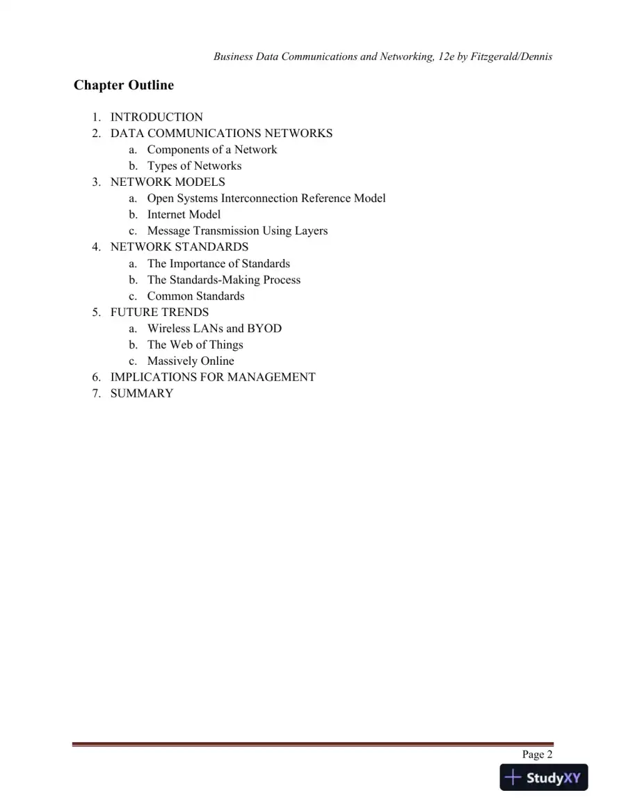 Business Data Communications and Networking, 12th Edition Solution Manual, page 4