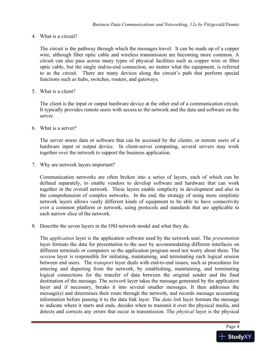 Business Data Communications and Networking, 12th Edition Solution Manual, page 6