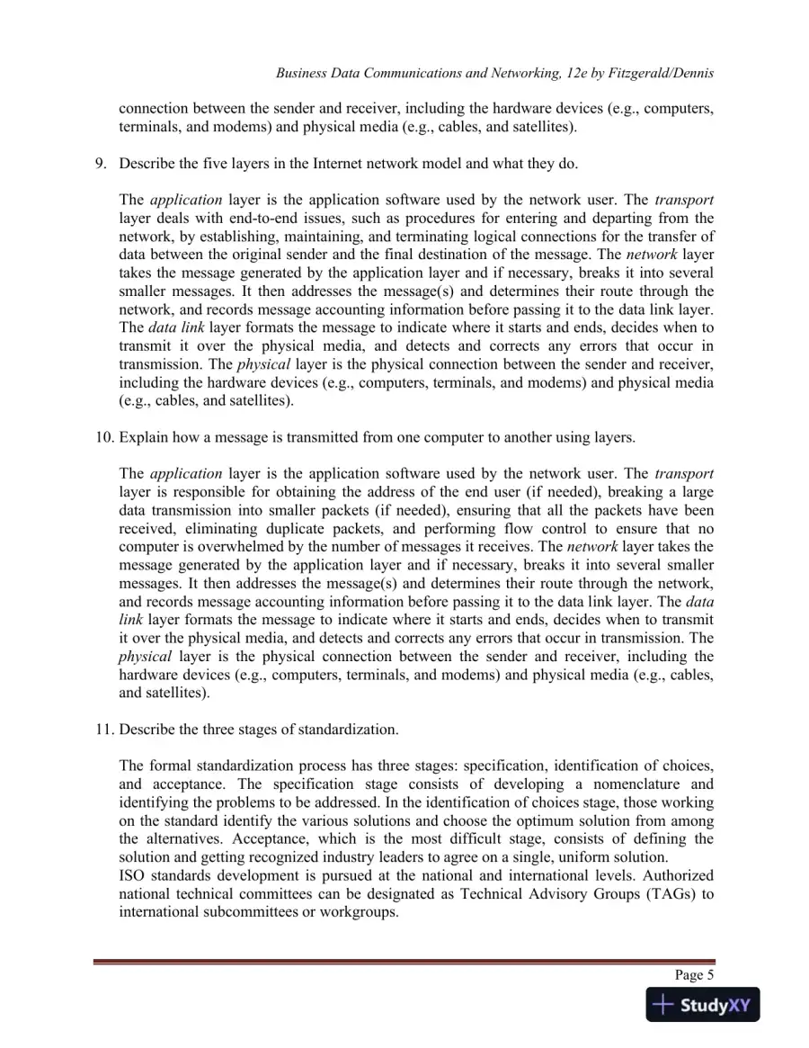 Business Data Communications and Networking, 12th Edition Solution Manual, page 7