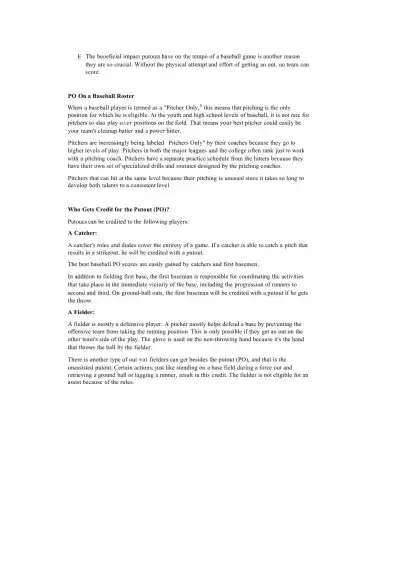 Understanding the Importance of Putouts and PO in - Page 2 preview image