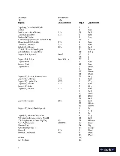 Solution Manual for Experiments in General Chemistry, 6th Edition - Page 6 preview image