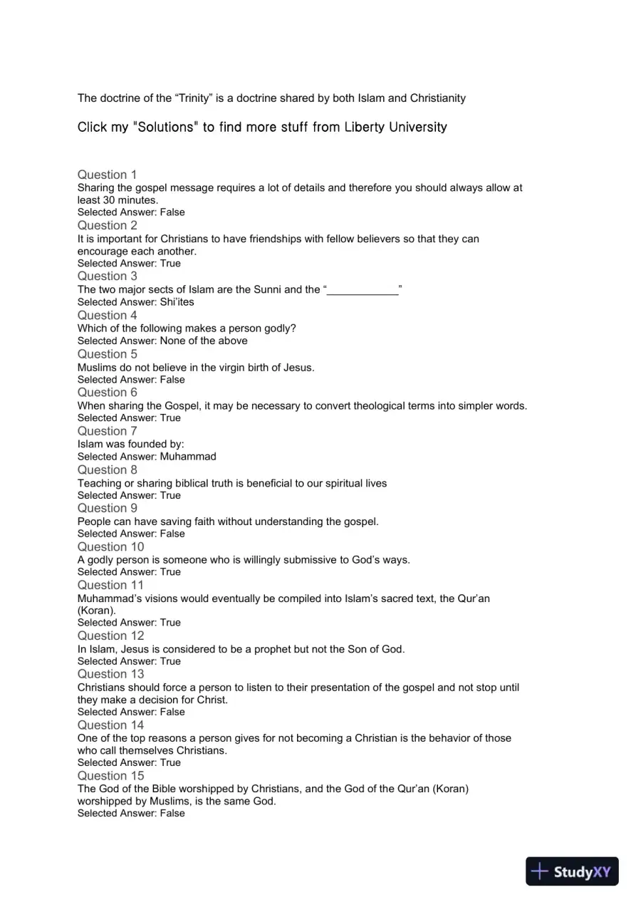 Liberty University APOL 104 Quiz 7 Complete Solution Correct Answer Key, page 3