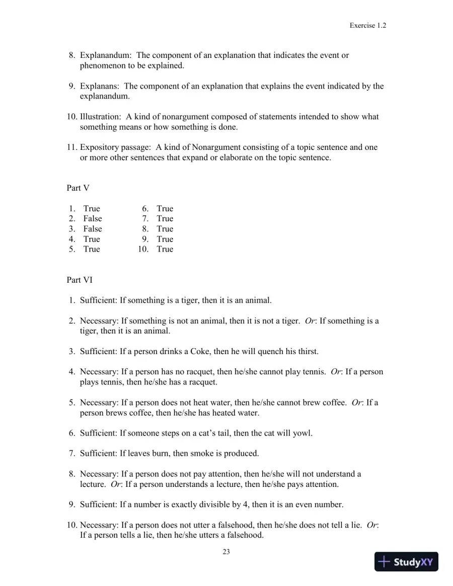 A Concise Introduction to Logic, 11th Edition Solution Manual, page 10