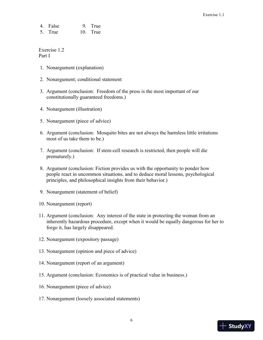 A Concise Introduction to Logic, 11th Edition Solution Manual, page 7