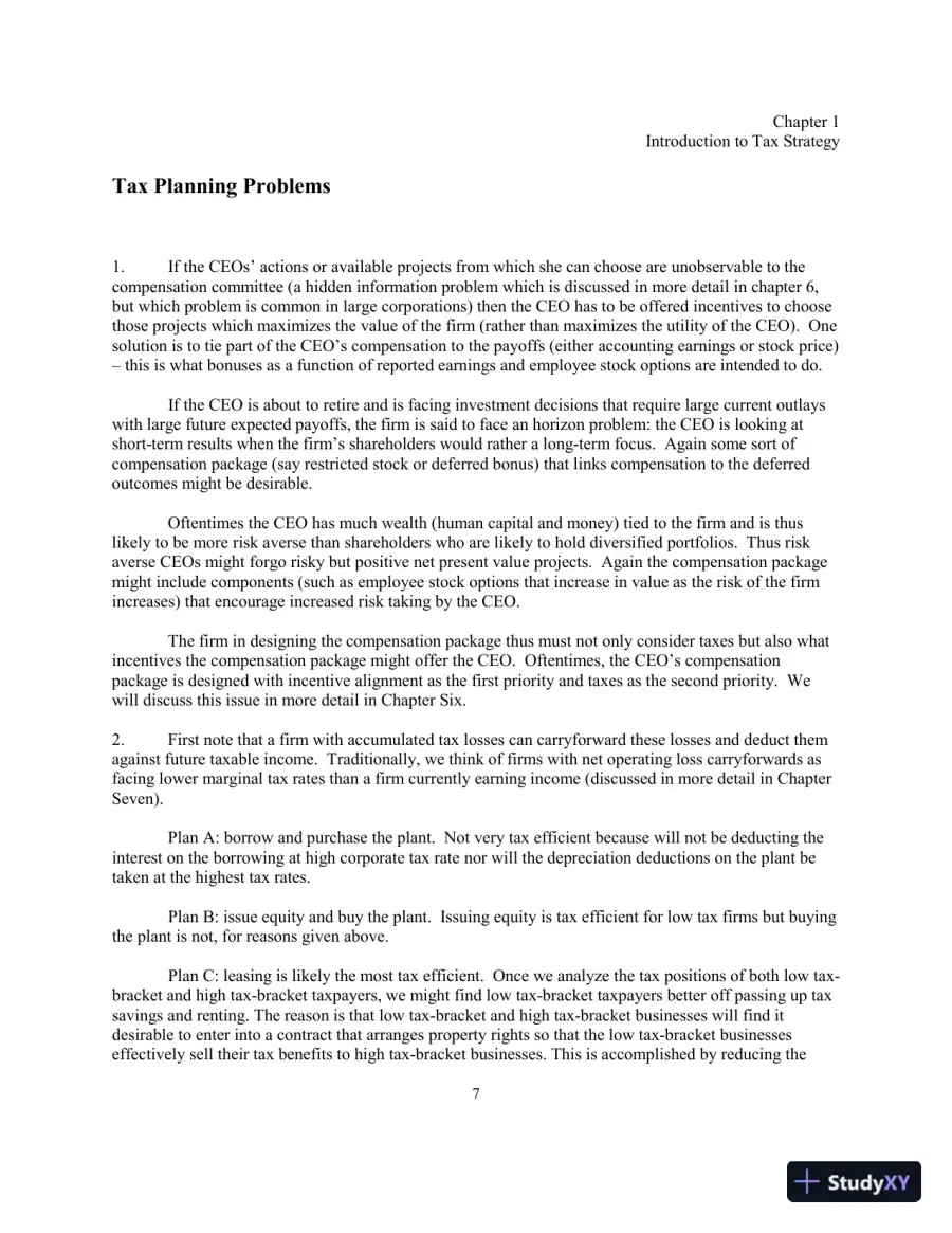 Solution Manual for Taxes and Business Strategy, 5th Edition, page 10