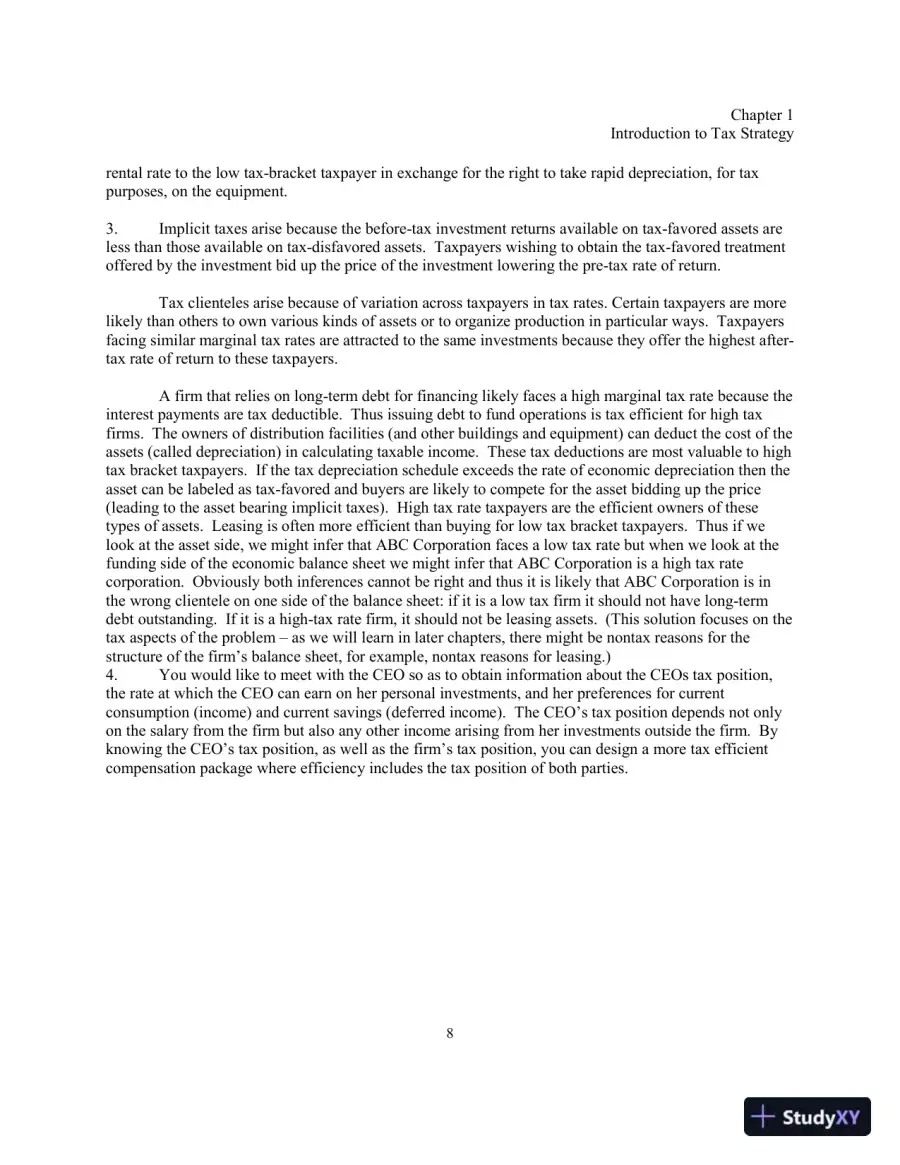 Solution Manual for Taxes and Business Strategy, 5th Edition, page 11