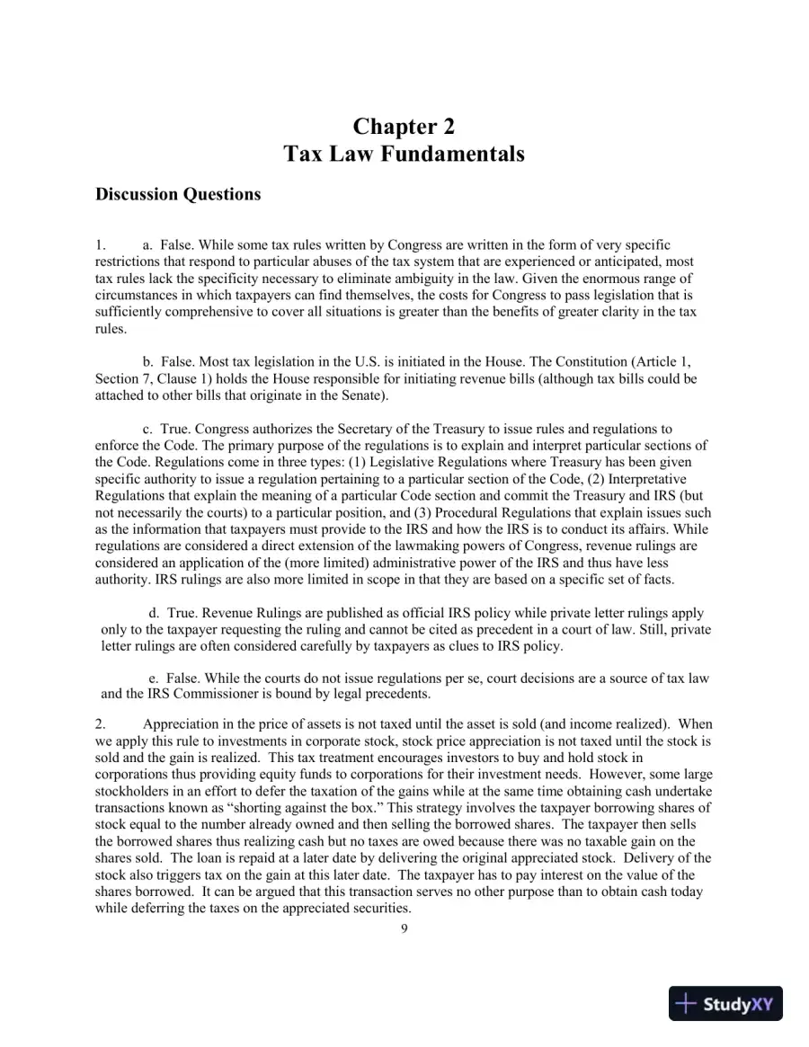 Solution Manual for Taxes and Business Strategy, 5th Edition, page 12