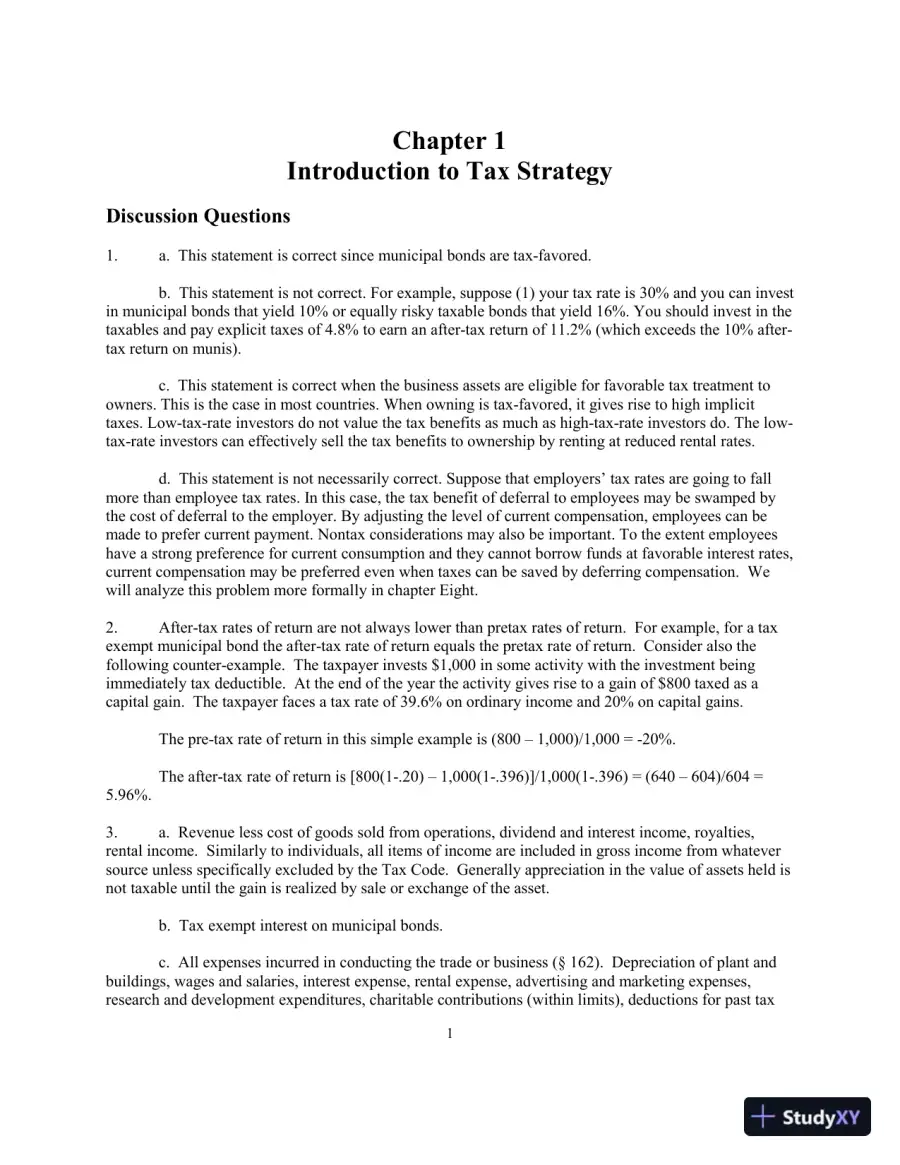 Solution Manual for Taxes and Business Strategy, 5th Edition, page 4