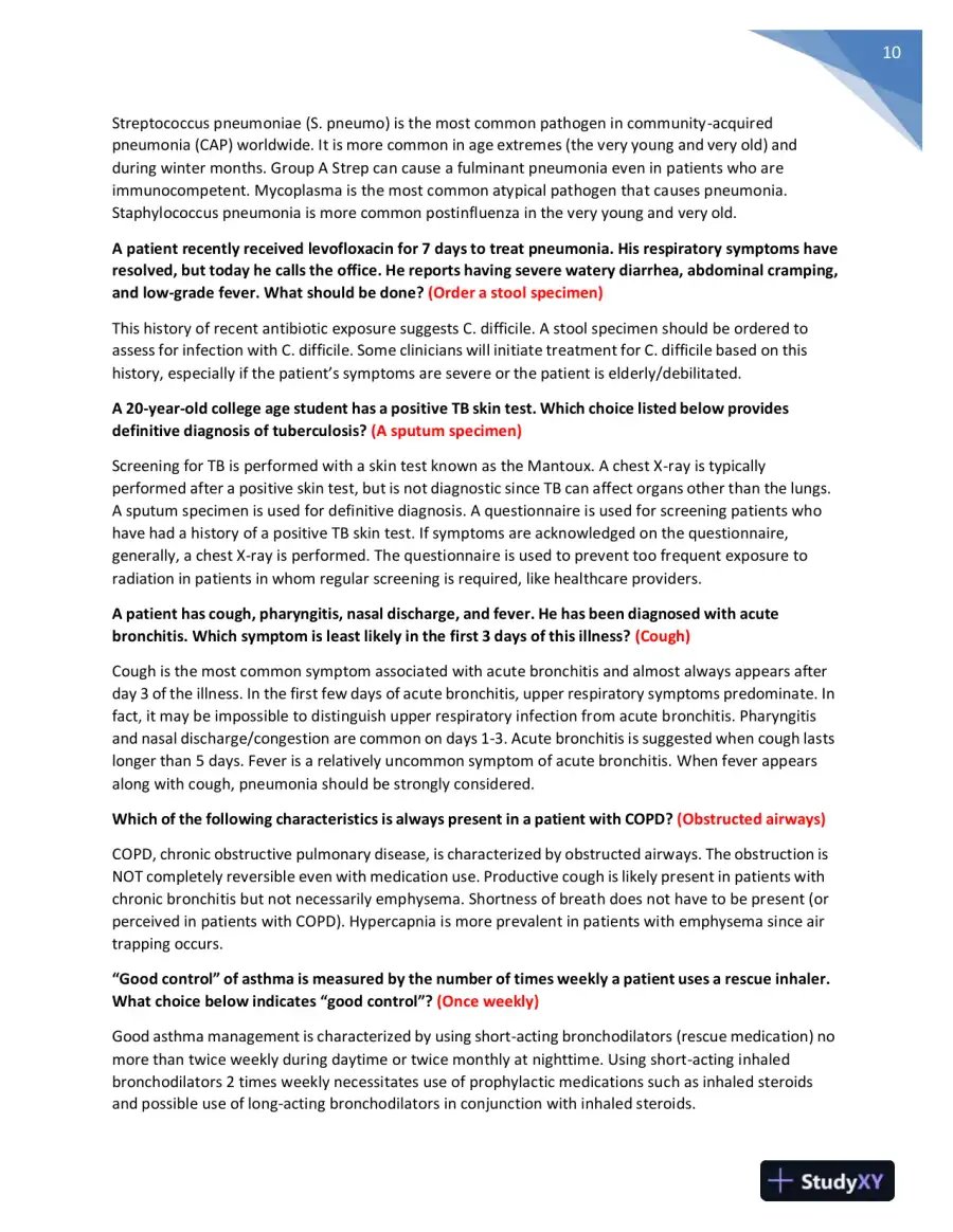 NR511 Nursing Diagnosis Midterm Exam With Answers (401 Solved Questions), page 11