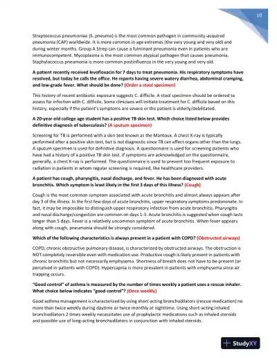 NR511 Nursing Diagnosis Midterm Exam With Answers (401 Solved Questions) - Page 11 preview image