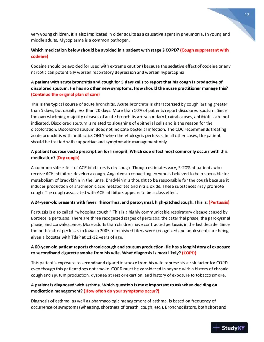 NR511 Nursing Diagnosis Midterm Exam With Answers (401 Solved Questions), page 13