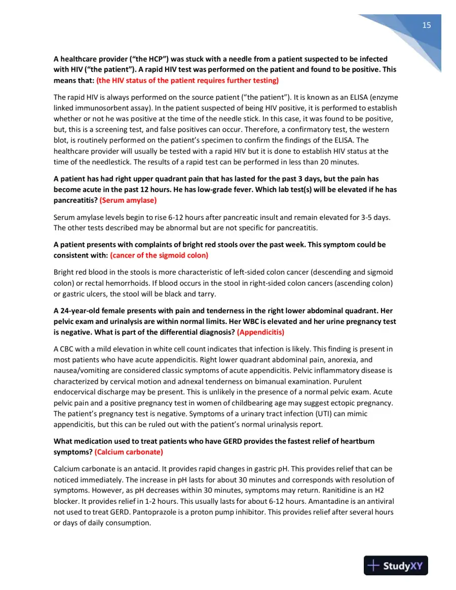 NR511 Nursing Diagnosis Midterm Exam With Answers (401 Solved Questions), page 16