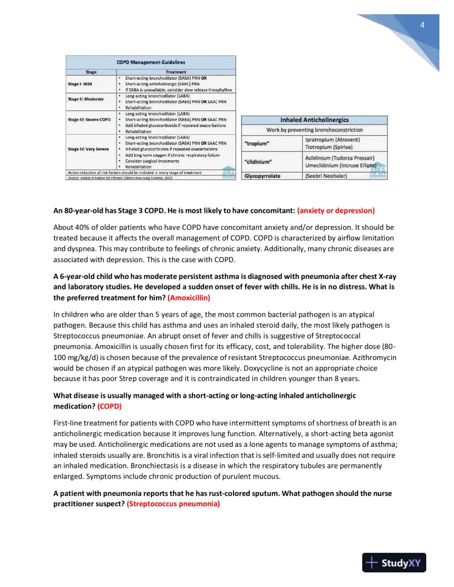NR511 Nursing Diagnosis Midterm Exam With Answers (401 Solved Questions), page 5