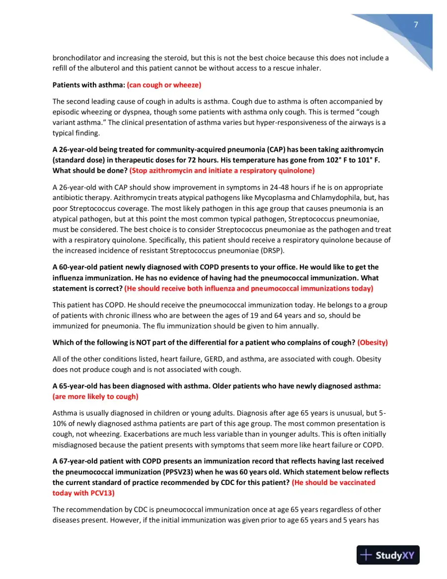 NR511 Nursing Diagnosis Midterm Exam With Answers (401 Solved Questions), page 8