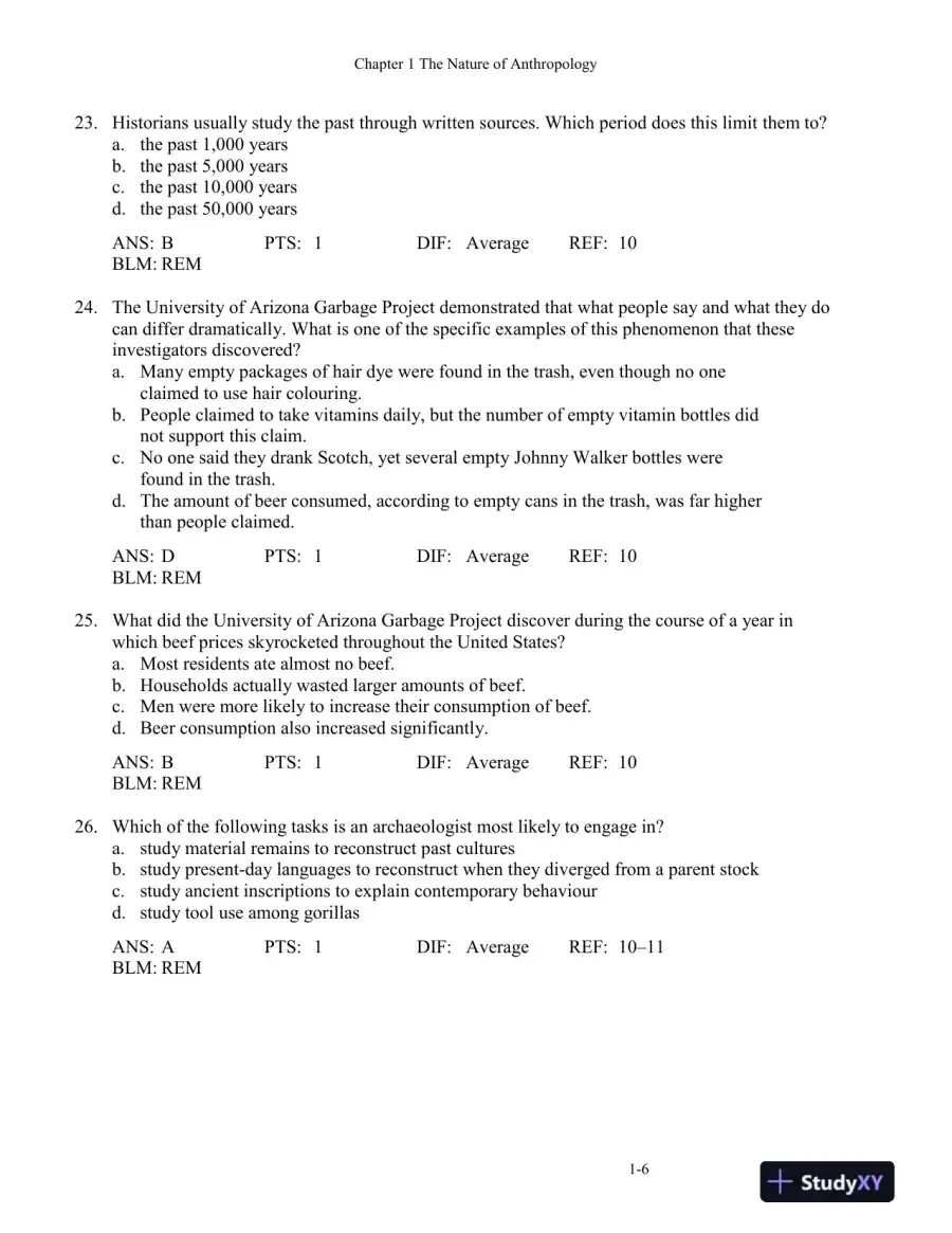 Cultural Anthropology, Fourth Canadian Edition Test Bank, page 10