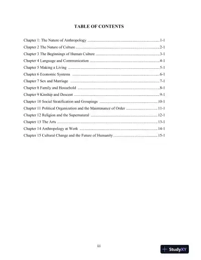 Cultural Anthropology, Fourth Canadian Edition Test Bank - Page 3 preview image