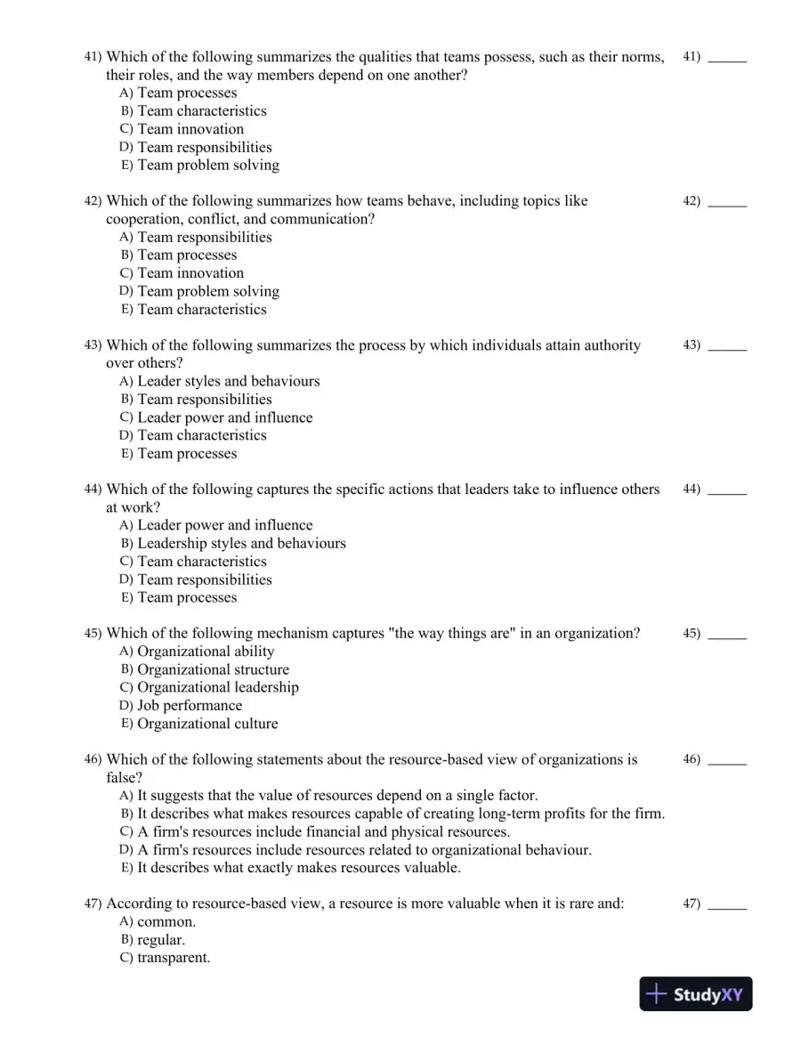Organizational Behavior: Improving Performance and Commitment in the Workplace 3rd Canadian Edition Test Bank, page 10