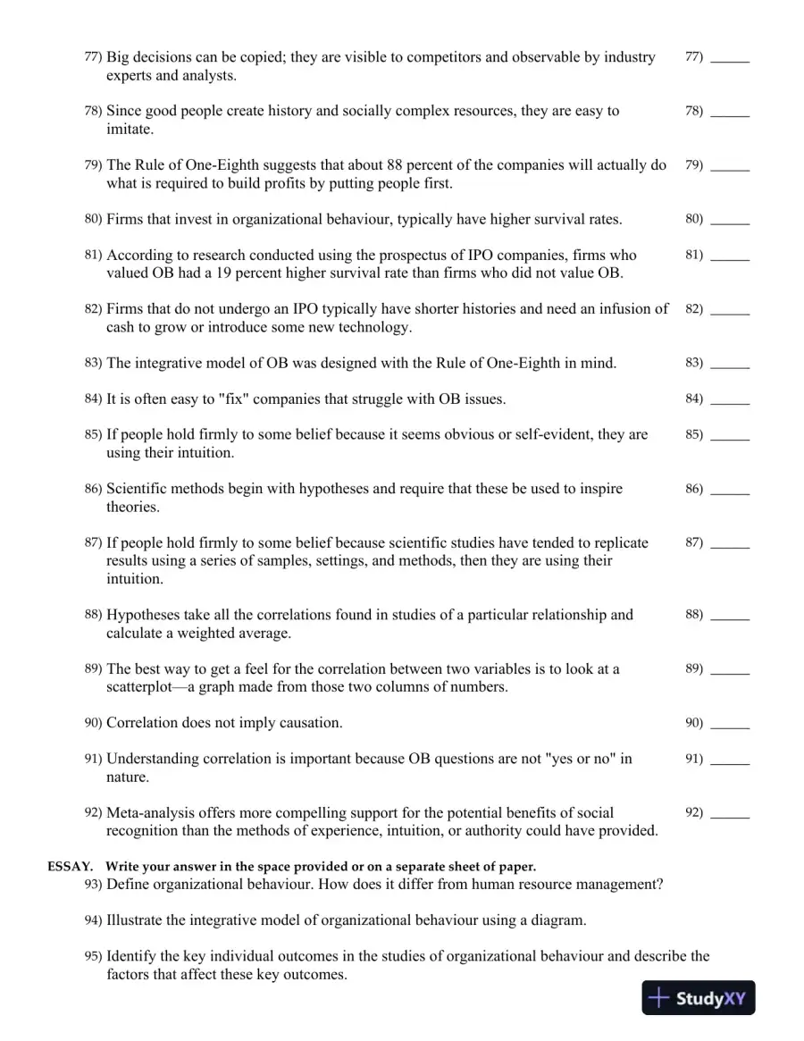 Organizational Behavior: Improving Performance and Commitment in the Workplace 3rd Canadian Edition Test Bank, page 14