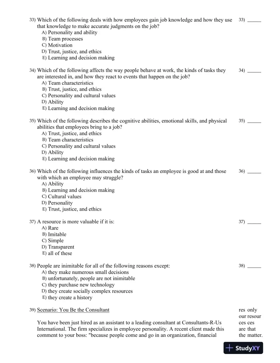 Organizational Behavior: Improving Performance and Commitment in the Workplace 3rd Canadian Edition Test Bank, page 8