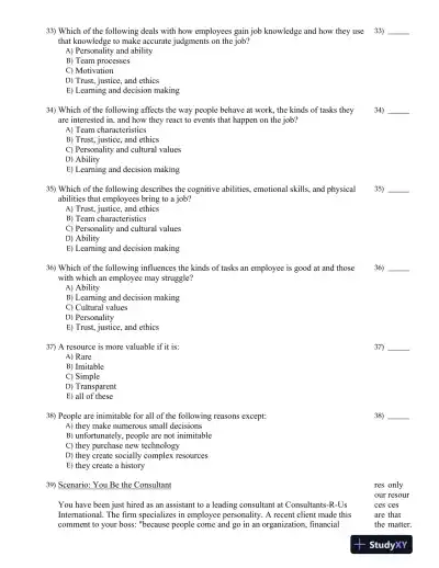 Organizational Behavior: Improving Performance and Commitment in the Workplace 3rd Canadian Edition Test Bank - Page 8 preview image