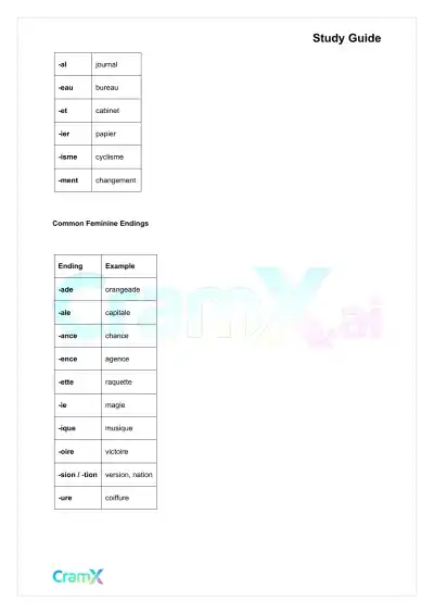 French I - Nouns - Page 5 preview image