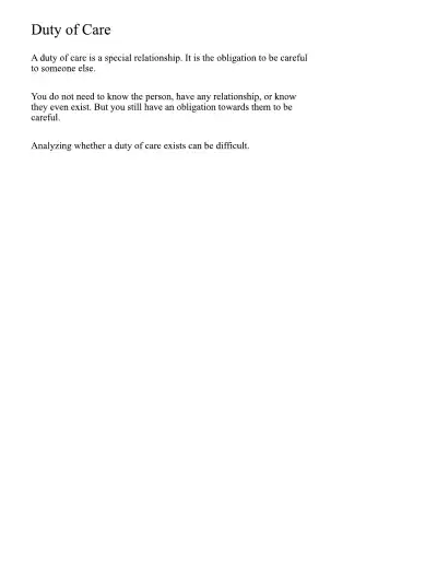 Introduction to Torts and Negligence - Page 15 preview image