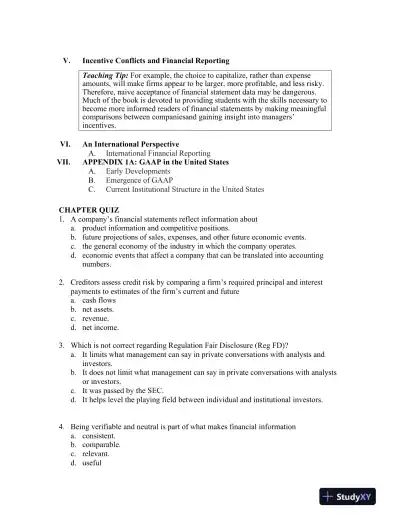 Financial Reporting And Analysis, 7th Edition Class Notes - Page 4 preview image