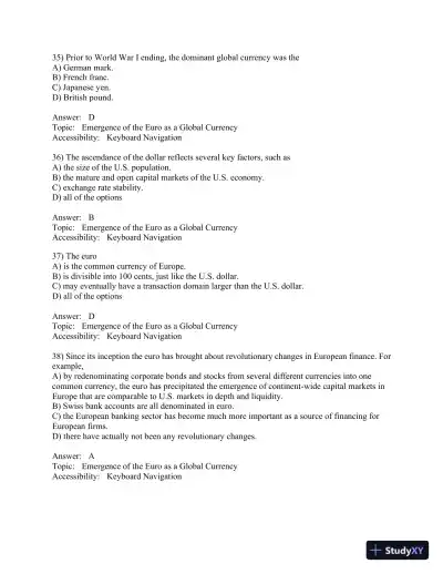 International Financial Management (The Mcgraw-hill/Irwin Series in Finance, Insurance, and Real Estate) 8th Edition Test Bank - Page 11 preview image