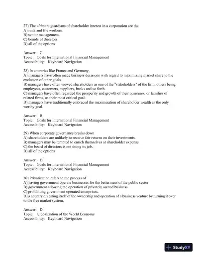 International Financial Management (The Mcgraw-hill/Irwin Series in Finance, Insurance, and Real Estate) 8th Edition Test Bank - Page 9 preview image