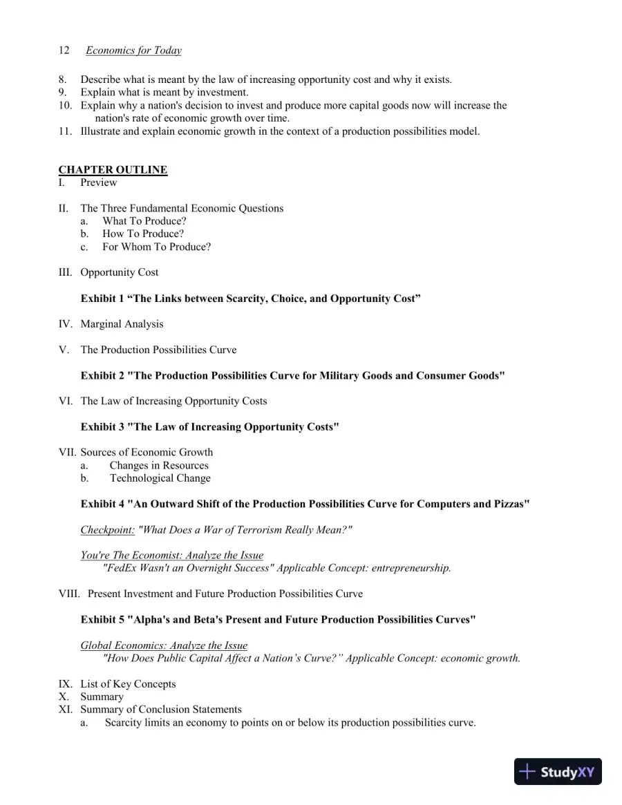 Economics for Today, 8th Edition Solution Manual, page 13