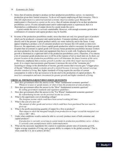 Economics for Today, 8th Edition Solution Manual - Page 15 preview image