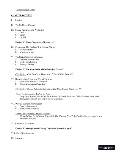 Economics for Today, 8th Edition Solution Manual - Page 3 preview image