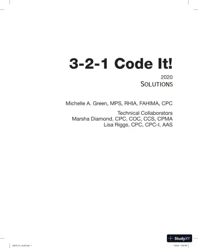 Solution Manual For 3-2-1 Code It! 2020, 8th Edition - Page 1 preview image