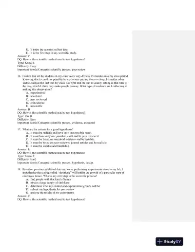 Scientific American Biology for a Changing World Second Edition Test Bank - Page 6 preview image