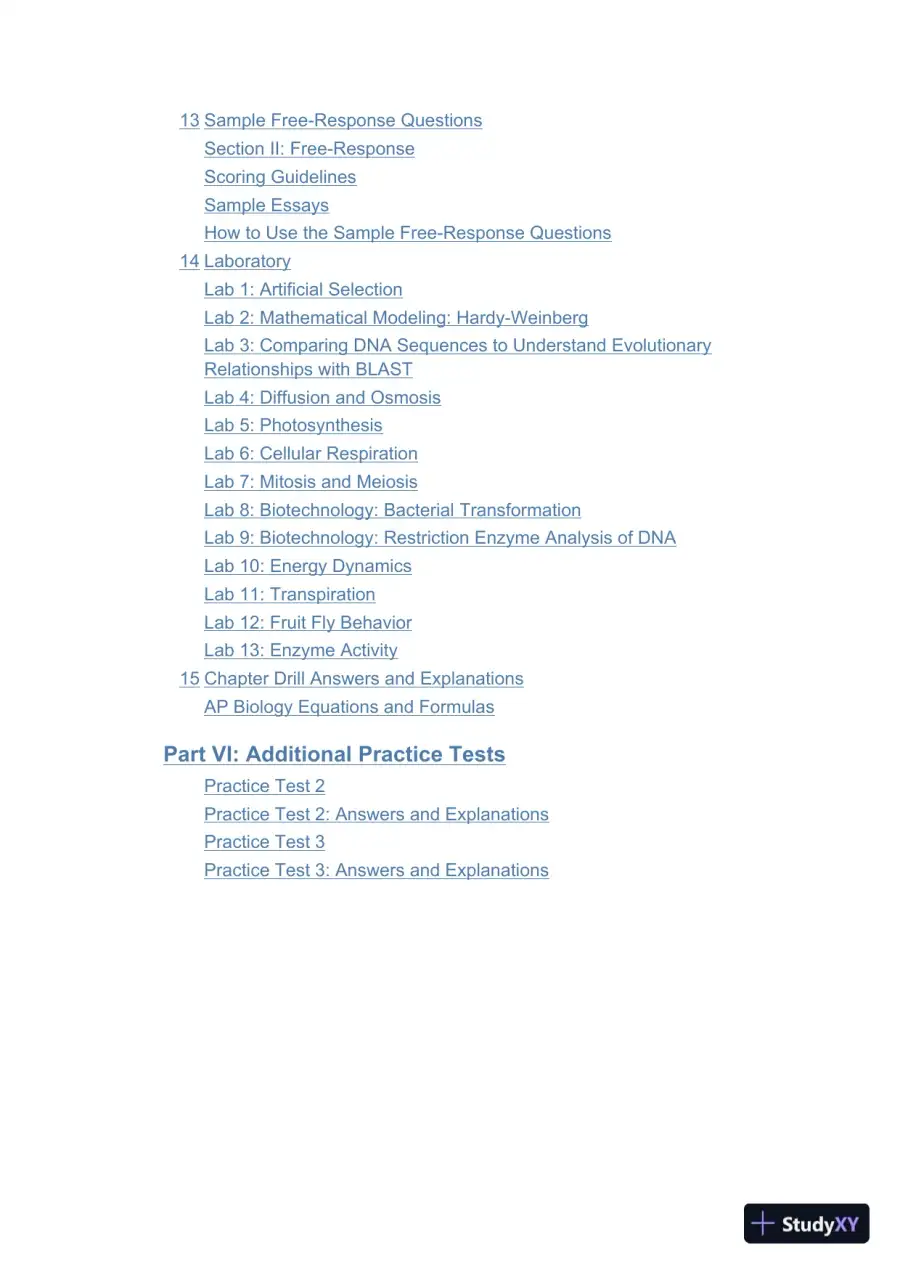 Princeton Review AP Biology Prep: 3 Practice Tests + Complete Content Review + Strategies and Techniques (2024) (2023), page 10