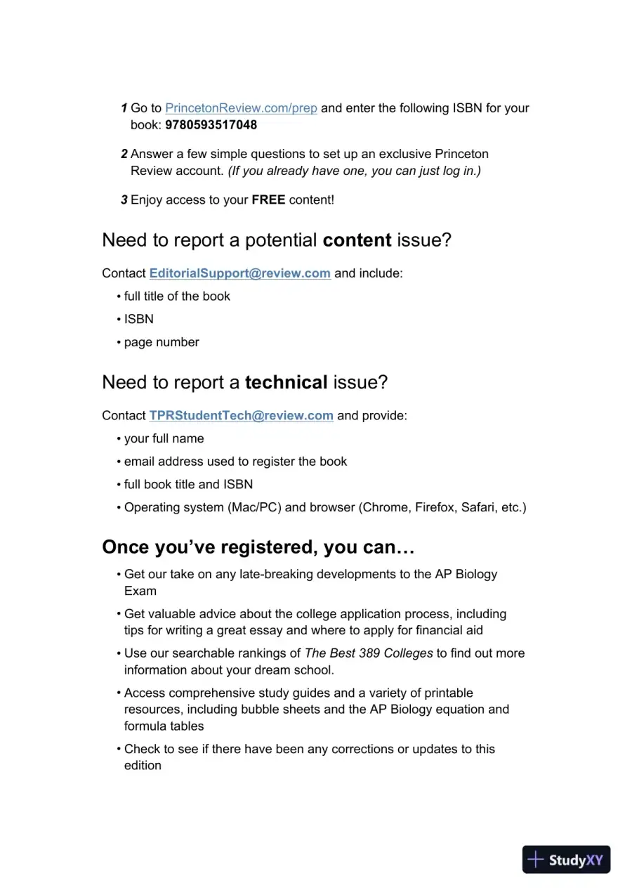 Princeton Review AP Biology Prep: 3 Practice Tests + Complete Content Review + Strategies and Techniques (2024) (2023), page 11