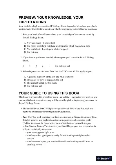 Princeton Review AP Biology Prep: 3 Practice Tests + Complete Content Review + Strategies and Techniques (2024) (2023) - Page 15 preview image