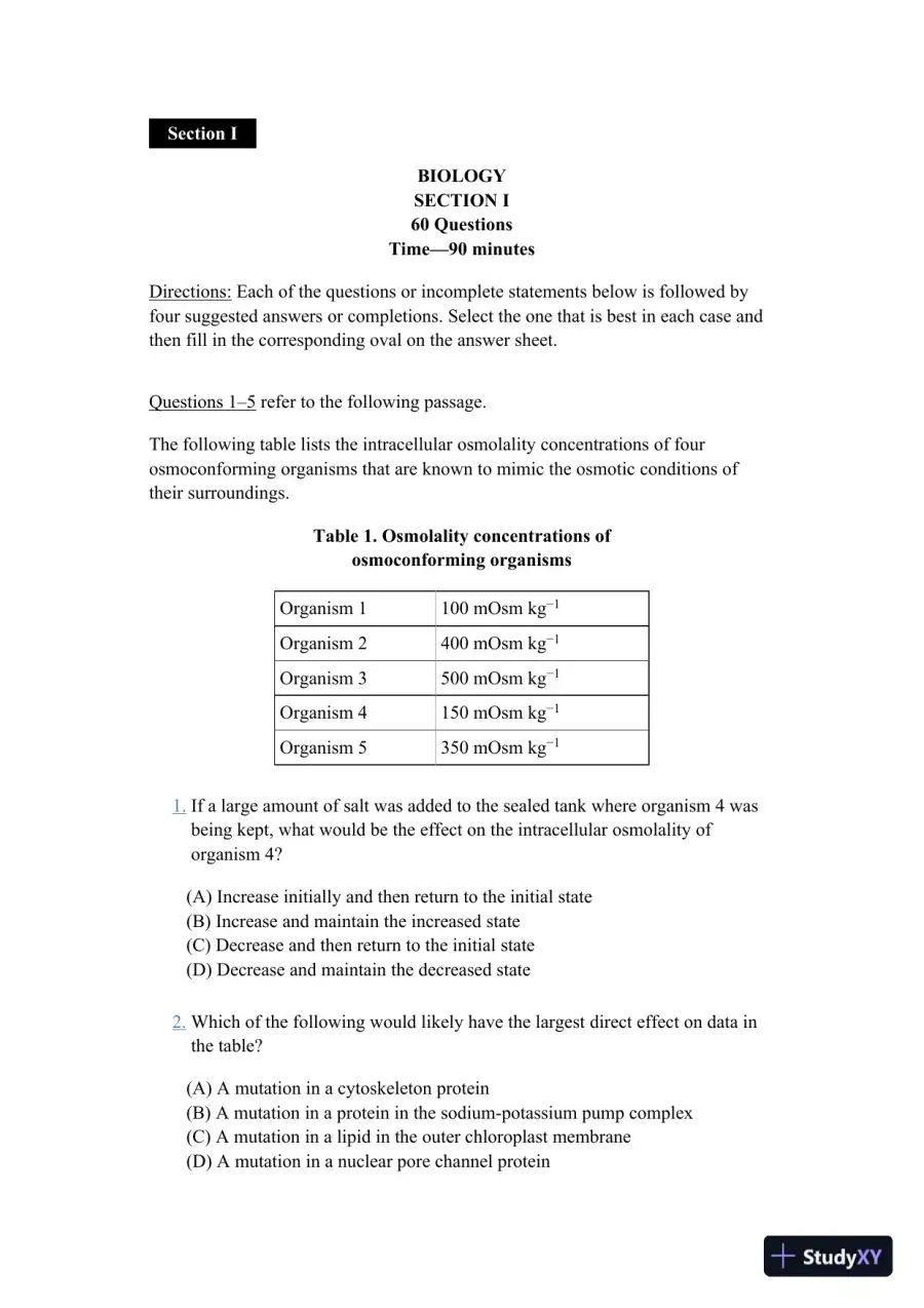 Princeton Review AP Biology Prep: 3 Practice Tests + Complete Content Review + Strategies and Techniques (2024) (2023), page 24