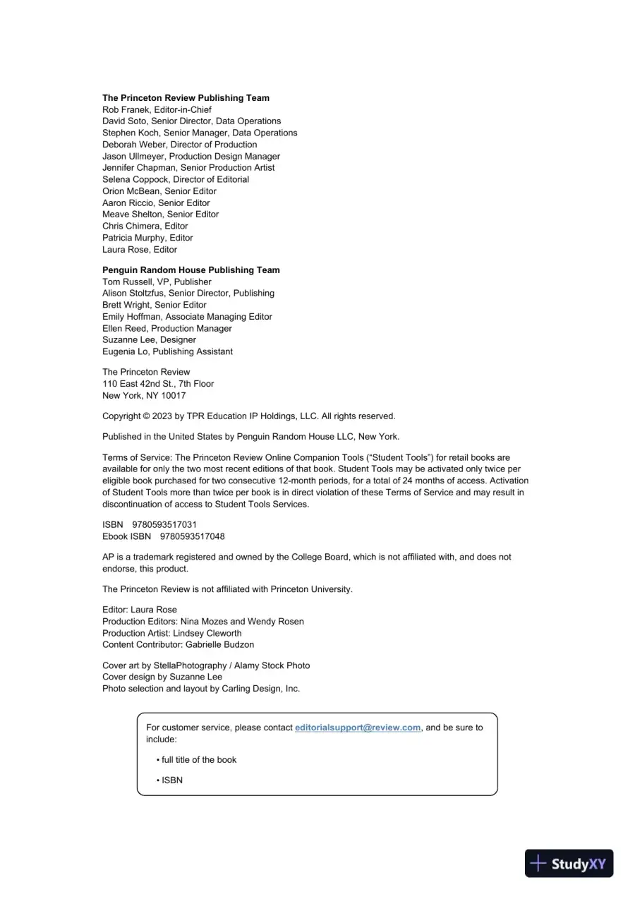 Princeton Review AP Biology Prep: 3 Practice Tests + Complete Content Review + Strategies and Techniques (2024) (2023), page 4