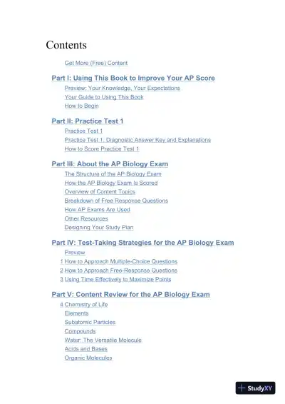 Princeton Review AP Biology Prep: 3 Practice Tests + Complete Content Review + Strategies and Techniques (2024) (2023) - Page 7 preview image