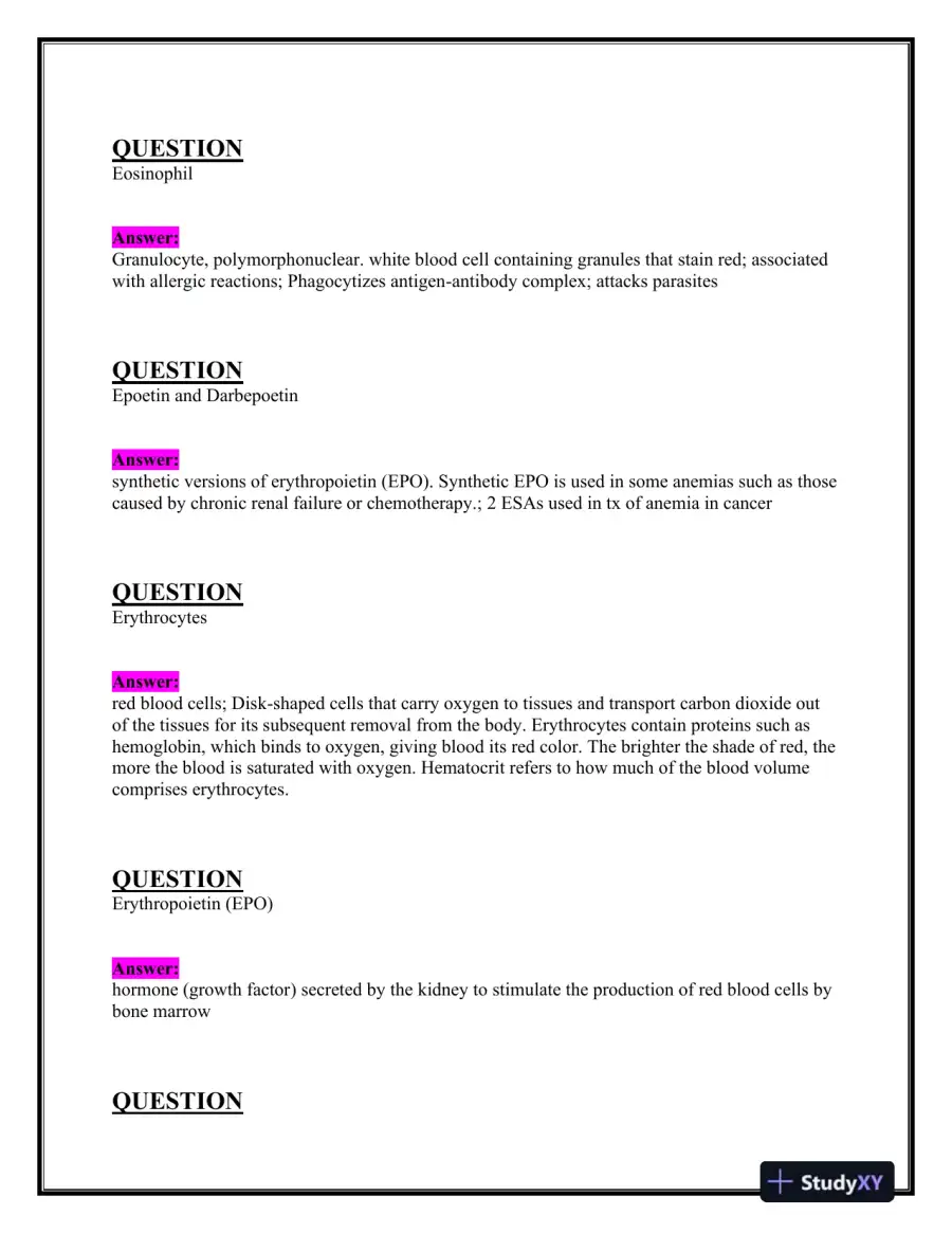 2023-2024 MSN570 Pathophysiology Final Exam With Answers (113 Solved Questions), page 4