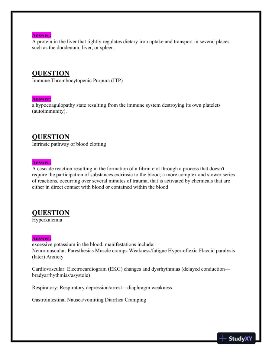 2023-2024 MSN570 Pathophysiology Final Exam With Answers (113 Solved Questions), page 7