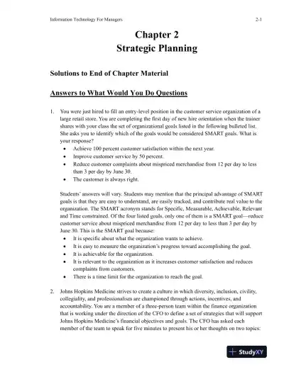 Information Technology For Managers, 2nd Edition Solution Manual - Page 10 preview image