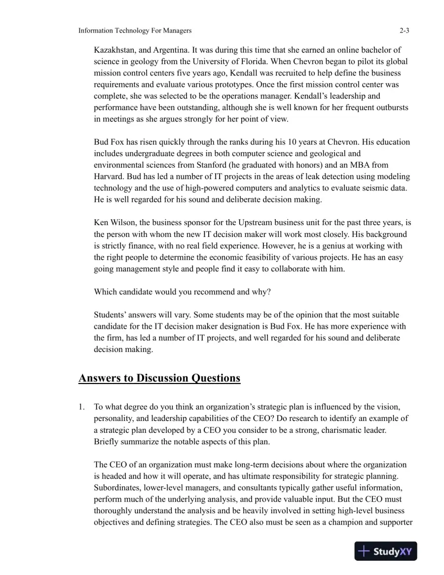 Information Technology For Managers, 2nd Edition Solution Manual, page 12